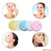 Démaquillant Tampons de maquillage pour les yeux réutilisables Lavables en tissu de coton de bambou Lingettes bouffantes pour le visage / les yeux / les lèvres propres Soins de la peau du visage Drop Delivery Heal Dhvez