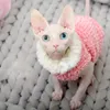 Devon Rex Thickening Plush Cat Cat Sweater Costume sphynix Cloths Katten Sphynx Pullover Clothing Products for Winter Outwear 240219