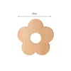Table Mats Cup Simple Appearance Heat Insulation Wood Creative Drink Placemat Lovely Flower Shape