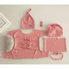 Set K 1Set Baby Soft Wrap Top Knot Cappello Cappello Cuscino per la fascia Poppi di scena per bambini Shoot Outfits Set for Boys Girls Regalo