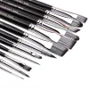 Pens 12pcs High Quality Nylon Hair Painting Brush Professional Art Drawing Brush Pen for Watercolor Gouache Acrylic Oil Painting