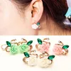 Stud Oorbellen Oorbellen Promotie 2024 Hoge Rose Plaat Kristal Bloem Druif Kwaliteit Plant Vrouwen Brincos Groothandel Sieraden