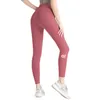 ALOLULU Lycra tissu couleur unie Leggings femmes pantalons de yoga taille haute sport vêtements de sport Leggings élastique Fitness dame pantalons de sports de plein air Leggings