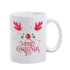 Mokken 2024 Kerstcadeau Kinderen Vakantie Ontwerp Bulk 11 Oz Rood Wit Aangepast Logo Sublimatie Keramische Koffie