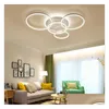 Ceiling Lights Modern For Living Room Circle Gold Brown Led Plafon Decor Bedroom Lamps Fixture With Remote Control Rw805295002 Drop Dhjxk