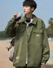 24 New Designer Mens BLCG LENCIA Jackets vintage washed canvas jacket Lapel Neck coat Casual women tops