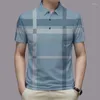 Polos pour hommes D'affaires À Manches Courtes Polo Haute Qualité Décontracté 3d Imprimé Dessus De Chemise D'âge Moyen Surdimensionné Streetwear