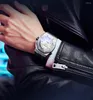 ساعة معصم Sanda Top Brand Sports Men Mechanical Wristwatch Luxury Automatic Watch Men's Stains Stains Steel Clock 7031
