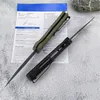 BM 9070 Claymore Auto Knife 3.34 "CPM-D2 드롭 포인트 블레이드 레인저 그린 나일론 파 섬유 손잡이 야외 캠핑 생존 자체 방어 자동 전술 도구