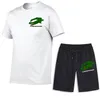 Nowy Summer Men's Dwuczęściowy set Casual T-shirt i męski garnitur Sports Fashion krótkie rękaw