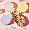 Dinnerware Cartoon Cute Pineapple Love Shape Compartment Lunch Box Outdoor Camping Office Portable Candy Fruit Dim Sum Snack