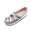 أحذية رياضية جديدة للأطفال أحذية راينستون جلدية الصيف الأميرة الأميرة Girls Party Dance Shoes Soft Baby Student Flats Kids Performance Shoes