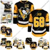 البطاريق 68 Jaromir Jagr Patch 65 Erik Karlsson Jerseys Pittsburgh Winter Classic 58 Kris Letang 59 Jake Guentzel Evgeni Malkin Crosby Tristan Jarry Rakell