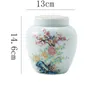 Storage Bottles Flower And Bird Ceramic Tea Box Color Sealed Tank Home Multi-functional Candy Nuts Coffee Beans Grain Container