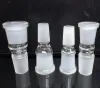 Super 14MM 19MM Male to Male Strainght Joint Glass Water Pipe Adapter Clear Glass Dome Adapter Converter ZZ