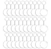 487296PCS Akryl Transparent Circle Discs Set Key Chains Clear Round Acrylic KeyChain Slags Keychain for DIY Transparent12468352387