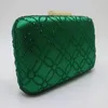 Royal Nightingales Stor Crystal Evening Clutch Bag and Påsar för kvinnors plånböcker Handväska Emerald Green Navy Blue 240223
