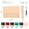 Pen Case Pencil Bag For Fountain Genuine Leather Display Pouch Storage Box Large Capacity Office School Stationery