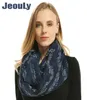 Jeouly Brand Women Infinit Scarfs Fashion Foulard Loop Scarves Female Music Not Music Piano Notes Script Ring Ring Scarf 1234064