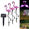 Flamingo solar estaca luz lanterna alimentado luzes de caminho ao ar livre à prova dwaterproof água jardim decorativo gramado quintal lampharm ao meio ambiente222u