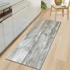 カーペット1PCSモダンなシンプルな木材パターンプリント床マットキッチンバスルームの入り口ノンスリップドアカーペットホームデコレーション