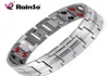 Rainso Fashion Jewelry Healing Fir Magnetic Titanium Bio Energy Bracelet للرجال لضغط الدم الملحقات سوار الفضة 5447579