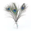 Feathers Wholesale 200Pcs Natural Peacock Feathers 25-30Cm 10-12 Elegant Decorative Materials Decoration Beautif Feather Novelty Items Dhmht