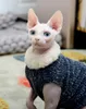 Devon Rex Thickening Plush Cat Cat Sweater Costume sphynix Cloths Katten Sphynx Pullover Clothing Products for Winter Outwear 240219