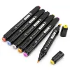 Marqueurs Touchfive 1 Couleurs Single Art Markers Brush Pen Sketch Based Based Markers Double Head Manga Drawing stylos Art Supplies