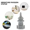 Decorazioni da giardino 10 pezzi Padiglione a torre esagonale Modello di edificio in metallo Decorazioni vintage Cabine souvenir da viaggio Regalo Pagoda unica in resina Casa