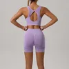 Ensembles actifs Yoga soutien-gorge ensemble short et haut femmes costume de sport tenue exercice pour taille haute Leggings Fitness entraînement