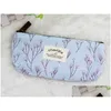 Sacs à cosmétiques en gros - Fleur Floral Crayon Stylo Toile Étui Maquillage Outil Sac Pochette De Rangement Bourse Bolsas De Maquiagem Drop Livraison Dhpeu