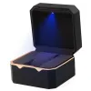 Cases Watch Box with Octagonal Gold Edge with Light, Paint Watch Storage Box, Watch Box, Watch Box