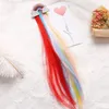 Acessórios de cabelo Rainbow Cloud Side Clip Princesa Criança Hairpin Long Tassel Color Baby