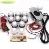 Joysticks Yinglucky Sanwa Diy Kit 2 Spelare DIY Arcade Joystick Game Kits med 20 LED -arkadknappar till USB -kodarpaket Arkad