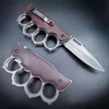 Easy Use Trendy To Sports Equipment Stainless Steel Pink Red Gaming Fitness Boxing Strongly EDC Window Brackets Four Finger Rings Outdoor Fi