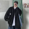 Camicie da uomo in velluto a coste per abbigliamento da uomo Camicia nera Harajuku Camicia da uomo in stile coreano Manica lunga Abiti vintage Streetwear 3XL 240226