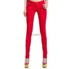 Женские джинсовые брюки, женские эластичные джинсы-карандаш, яркие цвета, на молнии со средней талией, облегающие узкие женские брюки полной длины для женщин