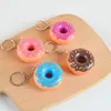 Keychains 12 Pcs Donut Keychain Child Keyring Classroom Prizes Pu Donuts Ornament