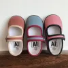 HoneyCherry – baskets de printemps en toile pour filles, chaussures à semelle souple, à enfiler, à bouche carrée, pour bébé, nouvelle collection