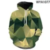 Camouflage Herren und Damen Kindermode Hoodies 3D-Druckmuster Sweatshirt Pullover Streetwear Coole Jacken 240227