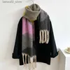 Szaliki 2023 Design Tassel Stolet Rain Coat Gruby Pashmina Luksusowy zimowy zimowy kaszmirowy Sali Ket Ket ciepły kołnierz worka Q240228