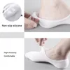 Herrstrumpor 10pairs män ingen show Summer Thin Invisible Silicone Non-Slip Cotton Bortable Pure Boat Ankle Low Cut