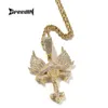 Parhalsband Hot Sale Hip Hop Crossover Halsband nisch Creative Angel Wings Cross Shape Pendant Pullover Chain for Men