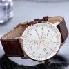 Montres montres minimalistes Mens 2020 Design Watch for Men New Leather Band Quartz Calendrier Business Casual Imperproof Mini Focus