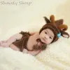 Sets Sharely Sheep Kinder Baby Mädchen Junge Fotoshooting Cartoon Hut + Strampler Outfits Sets Kleinkind Fotografie Kleidung Geburtstag Cosplay Kostüm