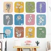 Wall Stickers Plants Flowers Refreshing Style Removable Decals Home Decoration For Living Room Bedroom