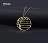 Statement Family Tree Necklace For Women Customized Name Gold Color Stainless Steel Personalized Jewelry Men Christmas Gift T13666534