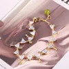 Link Bracelets European And American Jewelry Wholesale Shining Geometric Triangle Design Creative Cocktail Glass Bright Personality Bracelet