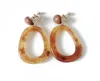 Boucles d'oreilles à Clip en résine marron, élégantes, à la mode, jolies et légères, vente populaire, 9841272